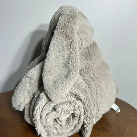 Pottery Barn Kids PBK Plush Tan and Pink Bunny Rabbit and Blanket Set - Picture 4 of 16